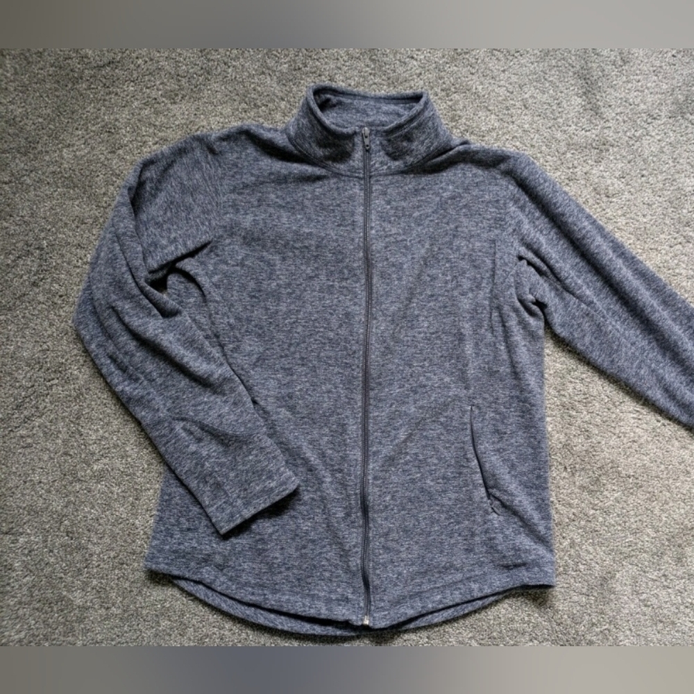 Duluth Trading Full Zip Fleece Jacket Frost Lake Gray Size Medium